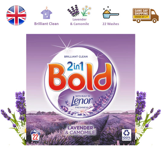Bold 2 In 1 Lavender & Camomile Washing Powder Laundry Detergent 22 Washes
