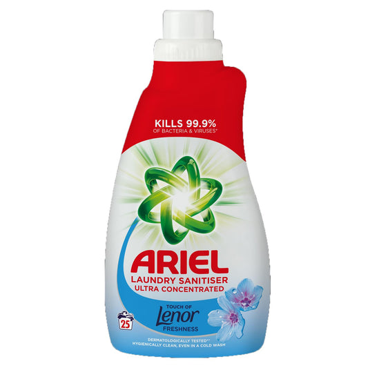 Ariel Laundry Sanitiser Ultra Concentrated Kills Bacteria 25 Washes 1L