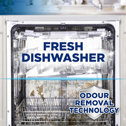 Finish Dishwasher Deep Cleaner X3, Freshener Scent X1 Odour Defence Bundle Set