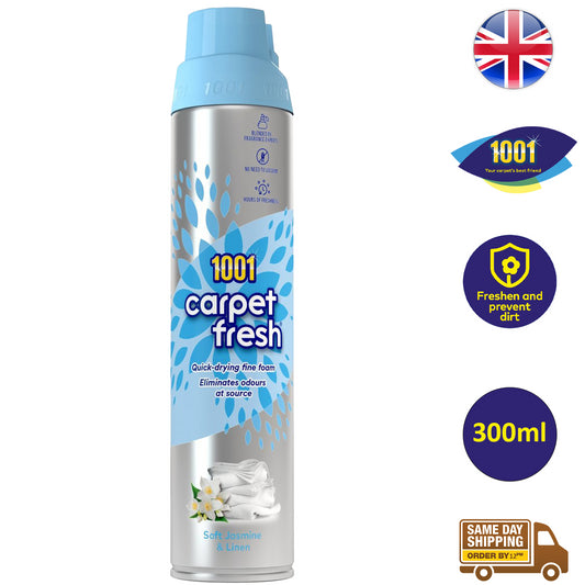 1001 Carpet Fresh Foam Spray Long Freshness Soft Jasmin & Linen 300ml
