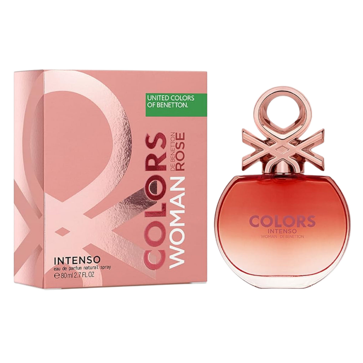 Benetton Colors Woman Rose Intenso Eau de Parfum 80ml Spray Womens Fragrance