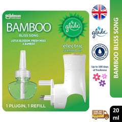 Glade Electric Plugins Scented Oil Refill Air Freshener Bamboo Bliss Song 20ml