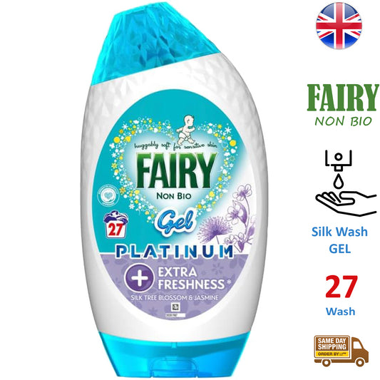 Fairy Laundry Detergent Gel Non Bio Spring Silk Tree Blossom Jasmine 27W 891ml
