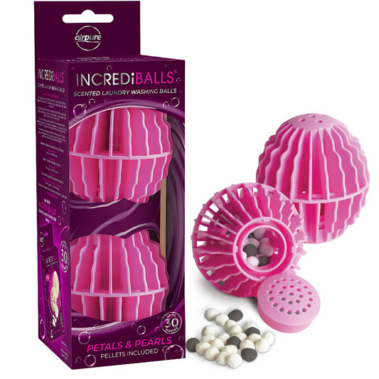 Airpure Incrediballs Laundry Balls Reusable Refillable 30W Petals & Pearls
