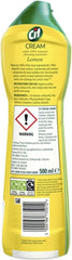 Cif Surface Cleaner Cream Tough Dirt Cleaner Limescale Remover Lemon 500ml
