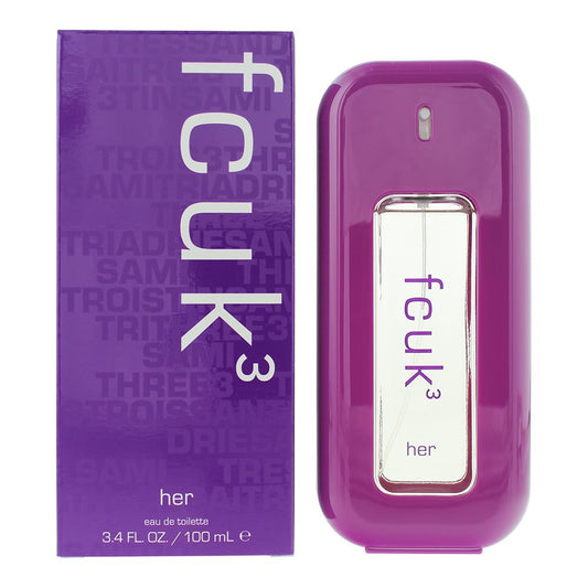 FCUK 3 Her Eau de Toilette 100ml Womens Fragrance Spray