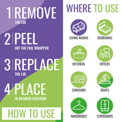 Airpure Interior Dehumidifier Damp Moisture Mould Remover Lavender Moments 500ml