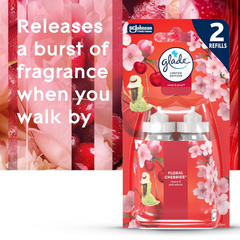 Glade Sense & Spray Floral Cherries Air Freshener Refill Duo (2 x 18ml) - Limited Edition - Home Office Hotel