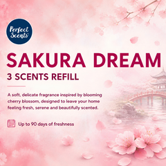 Perfect Scents Sakura Dream 3 Scent Refills 20ml Air Freshener Deodoriser