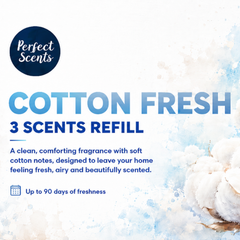 Perfect Scents Cotton Fresh 3 x 20ml Air Freshener Refills