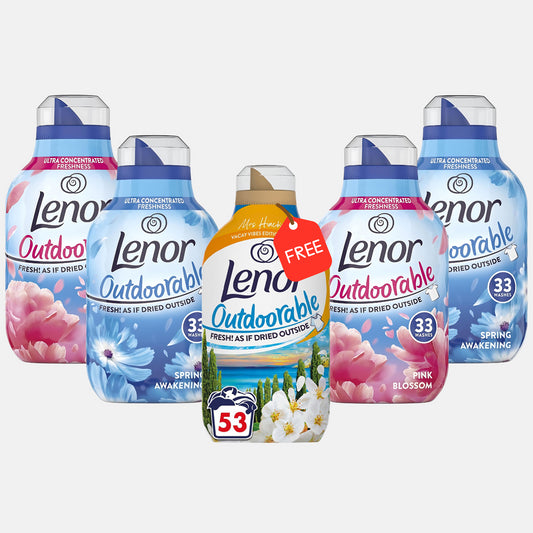 Lenor Outdoorable Fabric Conditioner Concentrated Bundle Set 742ml & 4 X 462ml