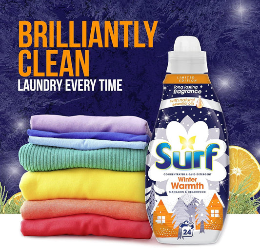 Surf Laundry Detergent Liquid Fabric Clothes Winter Warmth 24 Washes 648ml