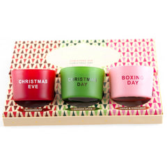Pan Aroma 3 Day Christmas 3 Festive Scented Wax Candles Seasonal Decor Gift Set