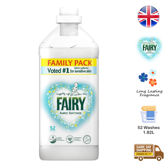 Fairy Laundry Fabric Softener Clothes Mild Fresh Scent 52 Wash 1.82L
