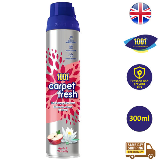 1001 Carpet Fresh Foam Spray Long Freshness Apple & Waterlily 300ml