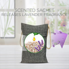 Air Wick Bamboo Based Odour Absorbing Charcoal Bag Lavender Scent (2 X 60G)