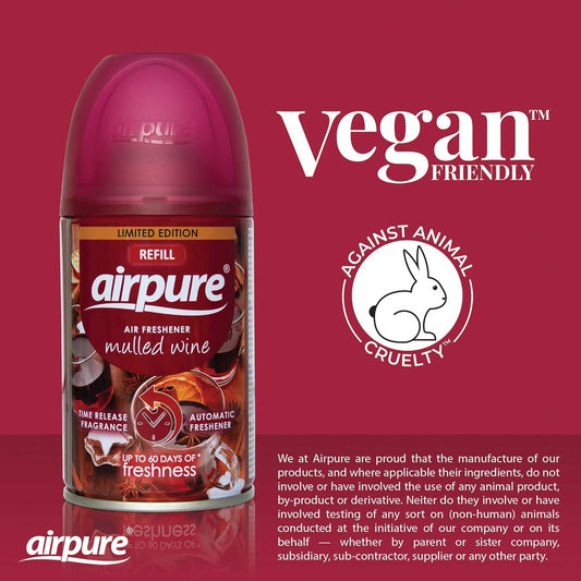 Airpure Air Freshener Refill Home Room Fragrance Spray Mulled Wine 250ml
