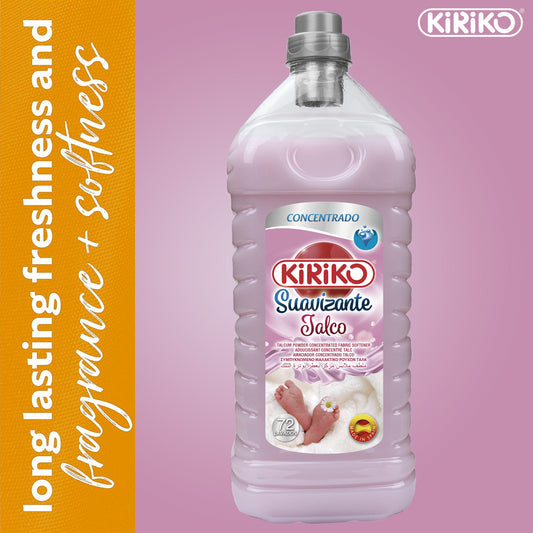 Kiriko Talco Concentrated Laundry Clothes Fabric Softener 72 Washes 2L
