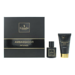 Gisada Ambassador Intense 2 Piece Gift Set: Eau de Parfum 50ml, Shower Gel 100ml