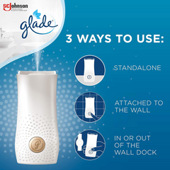Glade Compressed Spray Holder Pure Clean Linen 10ml Air Freshener Refill Machine