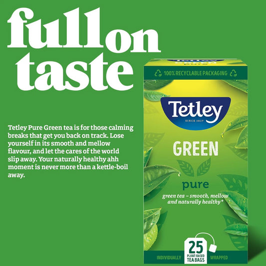 Tetley Tea Green Tea Bags Mixed Fruit Tea 100 Individually Wrapped Sachets