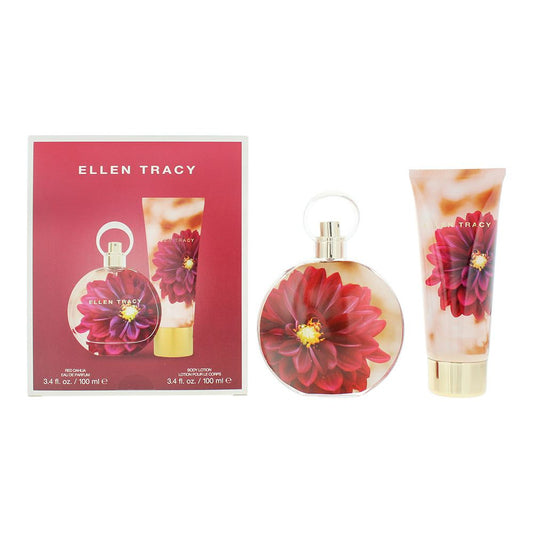 Ellen Tracy Dream Florals Red Dahlia Photobox 2 Piece Gift Set