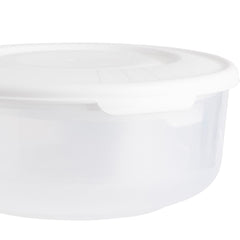 Wilko Round Food Storage Container Clear Plastic Picnic Lunch Box With Lid 3Pk