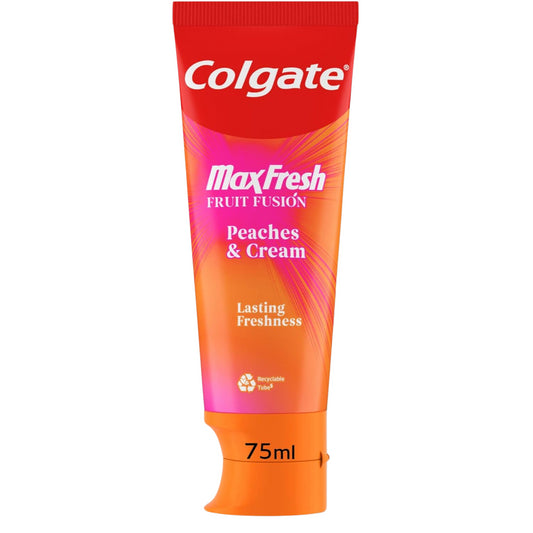 Colgate Max Fresh Frutt Fusion Peaches & Cream Lasting Freshness Toothpaste 75ml