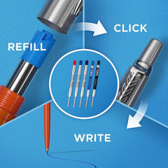 Parker Jotter Ballpoint Pen Medium Blue Ink Stainless Steel Barrel Body