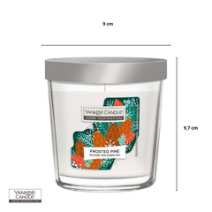 Yankee Candle Tumbler Glass Scented Home Room Fragrance Frosted Pine 200G