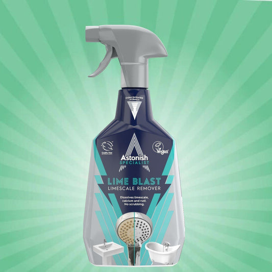 Astonish Lime Blast Limescale Remover Spray 750ml Calcium Deposits Effortlessly