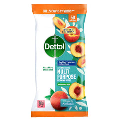 Dettol Multipurpose Surface Cleaning Large Wipes Anti Bacterial Peach Splash