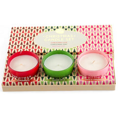 Pan Aroma 3 Day Christmas 3 Festive Scented Wax Candles Seasonal Decor Gift Set
