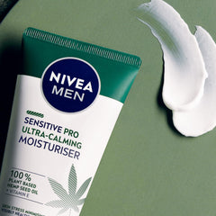Nivea Men Sensitive Pro Ultra Calming Moisturising Cream 75ml Face Care Moisturiser Enriched with Hemp Seed Oil and Vitamin E