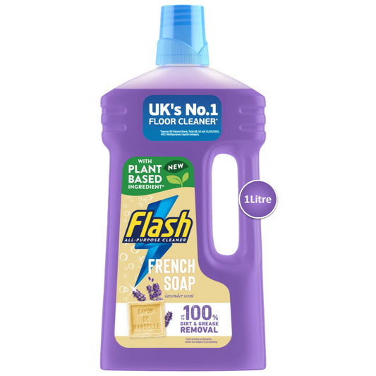 Flash All Purpose Liquid Cleaner Multi Surface Floor Dirt Remover French Soap 1L