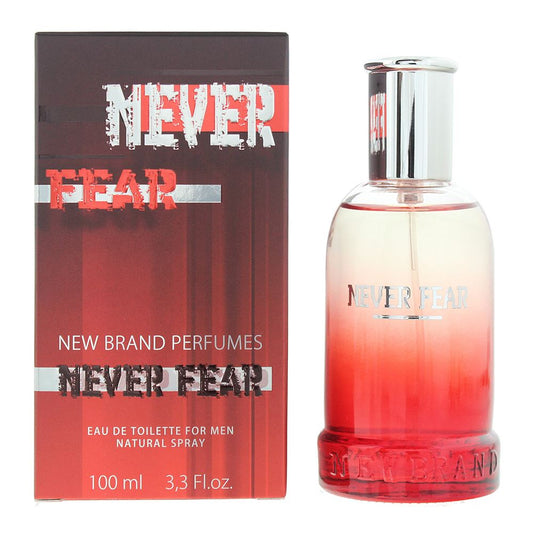 New Brand Never Fear For Men Eau de Toilette 100ml Mens Fragrance Spray