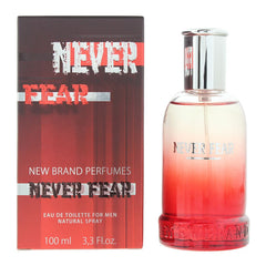 New Brand Never Fear For Men Eau de Toilette 100ml Mens Fragrance Spray