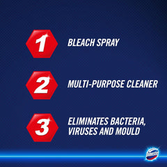 Domestos Multipurpose Bleach Spray Toilet Surface Cleaner Stain Remover 750ml