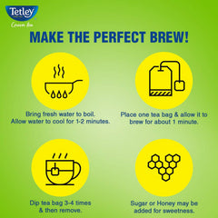 Tetley Tea Green Tea Bags Pure Green Individually Wrapped Sachets