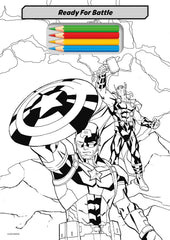 Marvel Tear Off Colouring Book Favourite Characters For Kids Children Boys Girls
