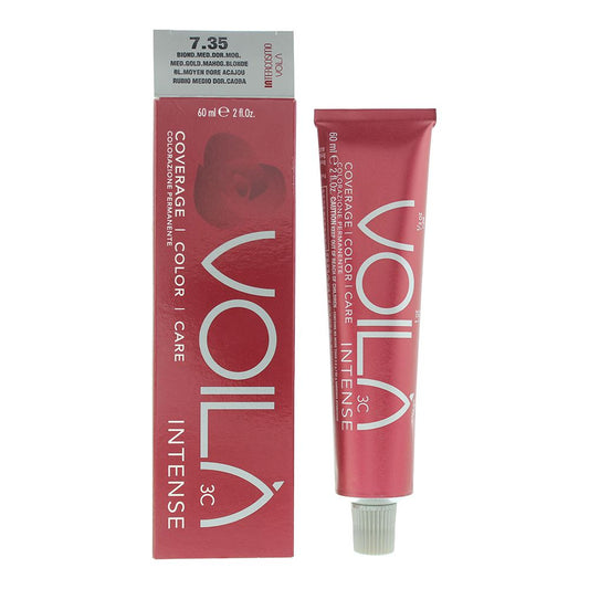 Intercosmo Voila� 3C Intense 7.35 Medium Golden Mahogany Blonde Hair Colour 60ml