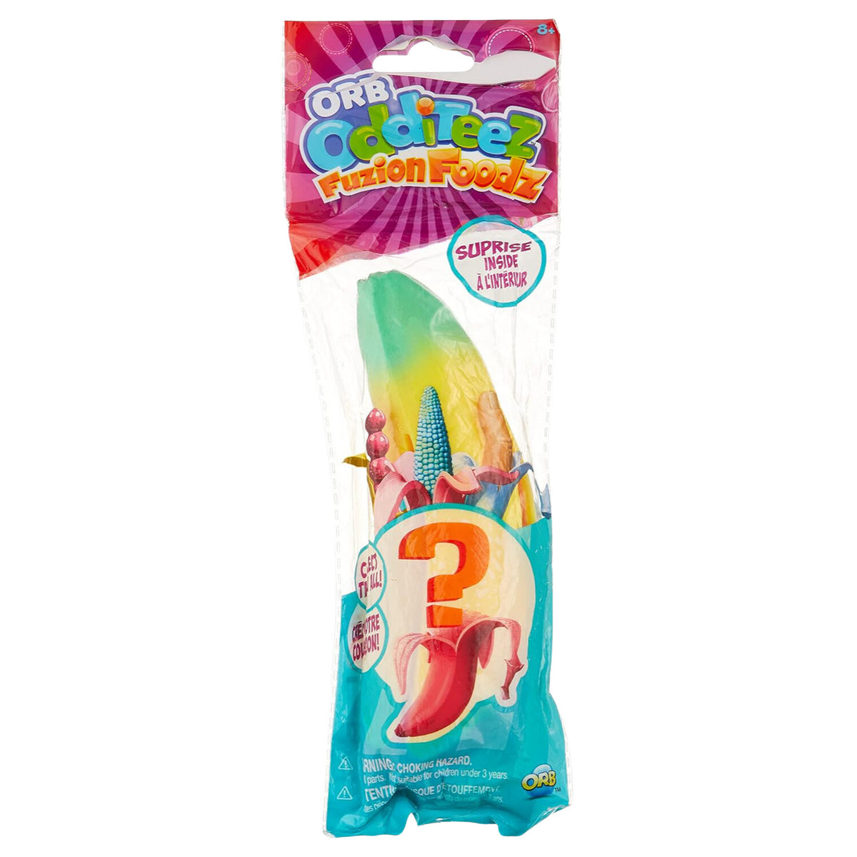 Orb Odditeez Fuzion Foodz Surprise Inside Squishies Banana Toy Collection