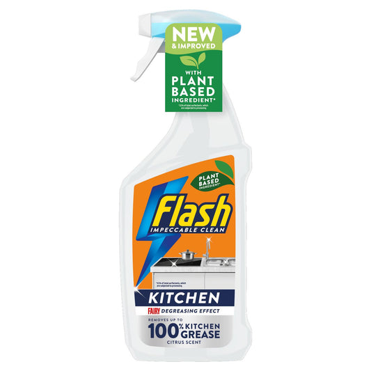 Flash Tough Kitchen Surface Degrease Spray Grease Cleaner Remover Citrus 800ml