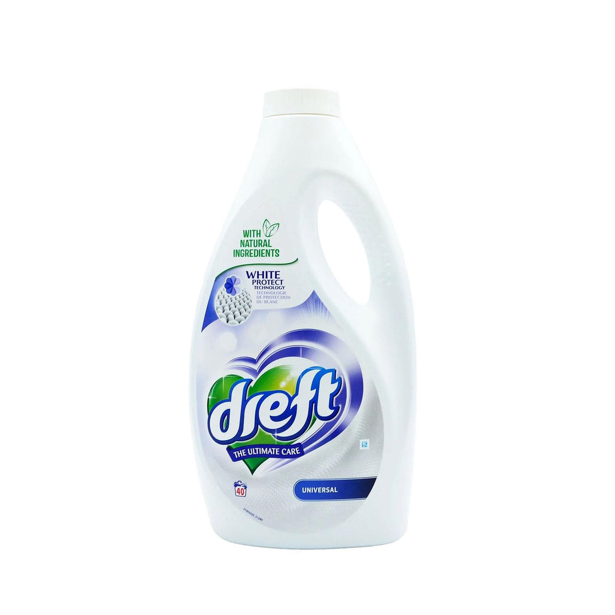Dreft Laundry Detergent Liquid The Ultimate Care White 40 Washes 2.2L