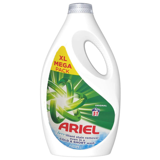 Ariel Liquid Detergent For Laundry Clothes Stain Remover Original 51 Washes
