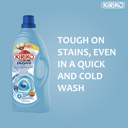 Kiriko Fabric Clothes Laundry Detergent Washing Liquid Ropa Limpia 42 Wahes 3L