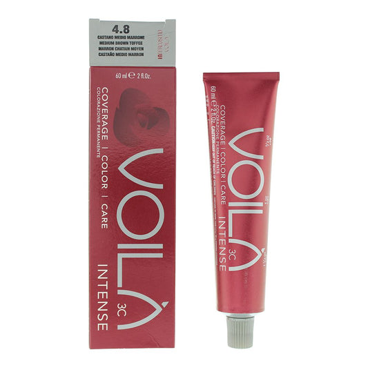 Intercosmo Voila� 3C Intense 4.8 Medium Brown Toffee Hair Colour 60ml For Women