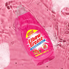 Elbow Grease Washing Up Liquid Kitchen Dish Oil Grease Cleaner Pink Blush 600ml