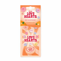 Swizzels Love Hearts Car Air Freshener Orange Sparkle