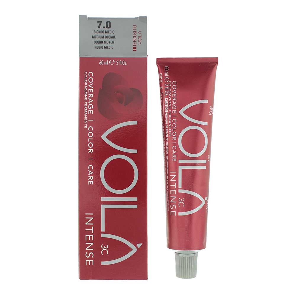Intercosmo Voila 3C Intense 7.0 Medium Blonde Hair Colour for Womens 60ml